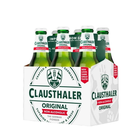 Clausthaler Original Non-Alcoholic Imported Lager Beer, 12 Fl oz, Glass Bottles, 6 Pack, 0.5% ABV