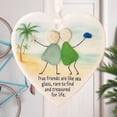 thumbnail image 5 of True Friendship Sea Glass Ornament,Shine Like 2D Heart-Shaped Sea Glass Friendship Keepsake for Christmas Tree Hanging Ornament, Handcrafted Ocean-Inspired Pendant Decor for Best Friends 3.54", 5 of 7
