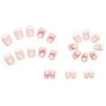 thumbnail image 4 of 24 piezas de uñas postizas cuadradas cortas JAMW color blanco lechoso, 4 of 5