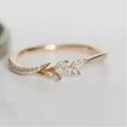 thumbnail image 3 of K-KED Women Wedding Rose Gold Filled Ring Leaves Cubic Zircon Ring Sz 5-12-10, 3 of 6