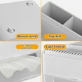 thumbnail image 6 of AuroraX Tissue Box Cover, Modern Rectangular with 2 Storage Compartments Tissue Box, Office Night Stands Living Room Countertop Bedroom Decor -White, 6 of 6