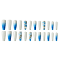 thumbnail image 4 of Fofosbeauty 24pcs Press on False Nails Tips, Long Coffin Fake Nails, Gilt Gradient, 4 of 8