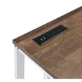 thumbnail image 5 of Hassch Modern Industry Writing Desk Computer Table with Built-in USB Port & Plug, Black Frame & Walnut Desktop, 5 of 5