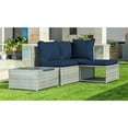 thumbnail image 3 of All-Space 4-piece Modular Patio Seating Set - Blue, 3 of 3