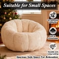 thumbnail image 3 of Lovableguy Fluffy Bean Bag Chair for Adults,Teens,Faux Fur Floral-Shaped Bean Bag Lazy Sofa Chair,Oversize Beanbag Reading Chair for Bedroom,Living Room,Apartment,Beige, 3 of 7