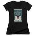 thumbnail image 1 of Star Trek Tng Season 1 Episode 13 Junior Women's V-Neck T-Shirt Black, 1 of 1