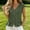 *Army Green, variant on ClodeEU Women's V Neck Button Cap Sleeve Peplum Blouse,Solid Fitted Casual Top Army Green,Women's Plus L
