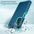 thumbnail image 4 of I-HONVA For Samsung Galaxy A14 Case,3-Layer Military Grade Drop Protection Anti-Slip Bumper Rugged Shockproof Dustproof Protection 6.6 inch Phone Case,Turquoise Teal, 4 of 7