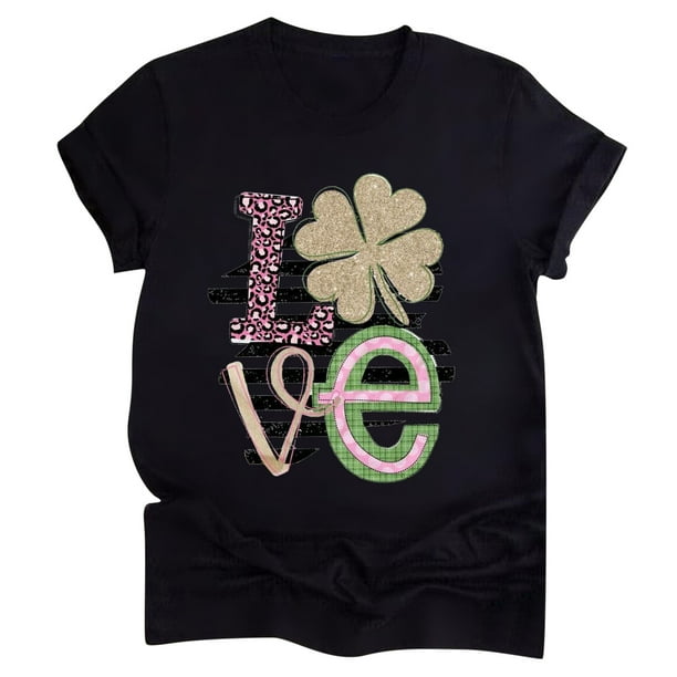 Camiseta de manga corta con estampado de día de San Patricio para mujer Fridja gope1884