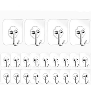 Fotyrig Adhesive Wall Hooks Heavy Duty Wall Hangers Without Nails 15 Pounds  (Max) 180 Degree Rotating Seamless Scratch Hooks For Hanging Bathroom