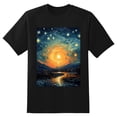 thumbnail image 2 of Plus Size Shirt for Women Black Tops for Women Oversized Short Sleeves Shirt for Women Night Sky T Shirt Crewneck Shirt for Women L, 2 of 5