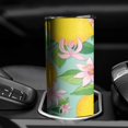 thumbnail image 3 of Lemon Skinny Tumbler with Lid Straw Stainless Steel Travel Cups Decorative Thermal Insulated 20 oz Coffee Mug for Spring Summer Birthday Christmas, 3 of 7