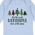 thumbnail image 4 of Inktastic It's the Most Wonderful Time of the Year Fun Christmas Trees Boys or Girls Long Sleeve Baby Bodysuit, 4 of 5