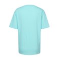 thumbnail image 6 of ICHUANYI Women's Casual Stylish Soild Color Short Sleeve Tops Letter Print T-shirt Blouse Cloth New Trending, 6 of 6