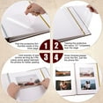 thumbnail image 6 of TJT Photo Album for 3x5 4x6 5x7 8x10 Pictures, 40 Pages Leather Large Self Adhesive Pictures Album Birthday Christmas Wedding Anniversary, Brown, 6 of 14