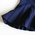 thumbnail image 4 of HAOTAGS Girls Pleated Skirt, Classic School Uniform Winter Solid Midi Skirt Navy 10-11Years, 4 of 6