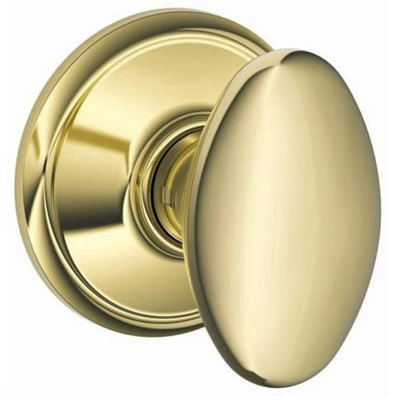 Schlage F10-Sie Siena Passage Door Knob Set - Brass