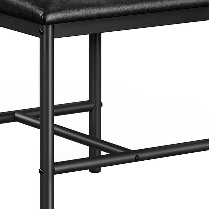 Uforic Dining Chairs Set of 4, Modern Upholstered Dining Room Chairs, Kitchen Chairs with Metal Legs, Dining Side Chairs for Home Kitchen Living Room, Black