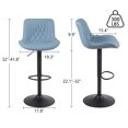 thumbnail image 5 of Kidol & Shellder Blue Bar Stools Set of 2 Modern Kitchen Island Barstool, 5 of 5
