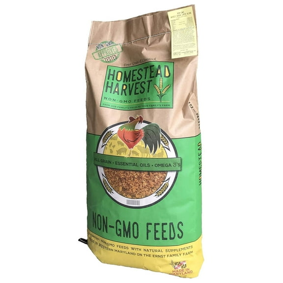 Homestead Harvest Non-GMO Plain Ol' Scratch Grain for All Classes of Livestock - 40 lb