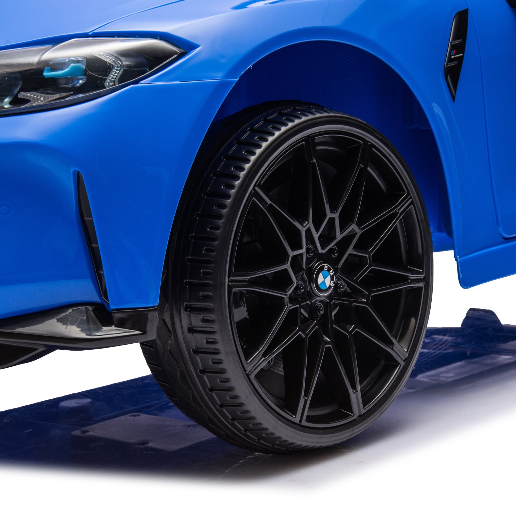 12V Electric Car for Kids, Officially Licensed BMW M4 Ride On Car with Remote Control, 3 Speeds, LED Lights, Battery Powered Cars for Kids, Ride On Toys for Boys & Girls, Blue