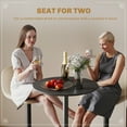thumbnail image 4 of HOMCOM Table de Bar Ronde, Table de Pub Moderne de 40,2 Pouces de Hauteur de Bar, Noir, 4 of 10