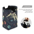 thumbnail image 3 of Yayeee Freestanding Laundry Hamper with Handle Collapsible Large Storage Basket for Clothes, Astronaut Space, 3 of 7
