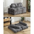 thumbnail image 2 of Folding sofa cama convertible sleeper chair con pillow foldable mattress foam couch para small-space sala de estar (gris), 2 of 7