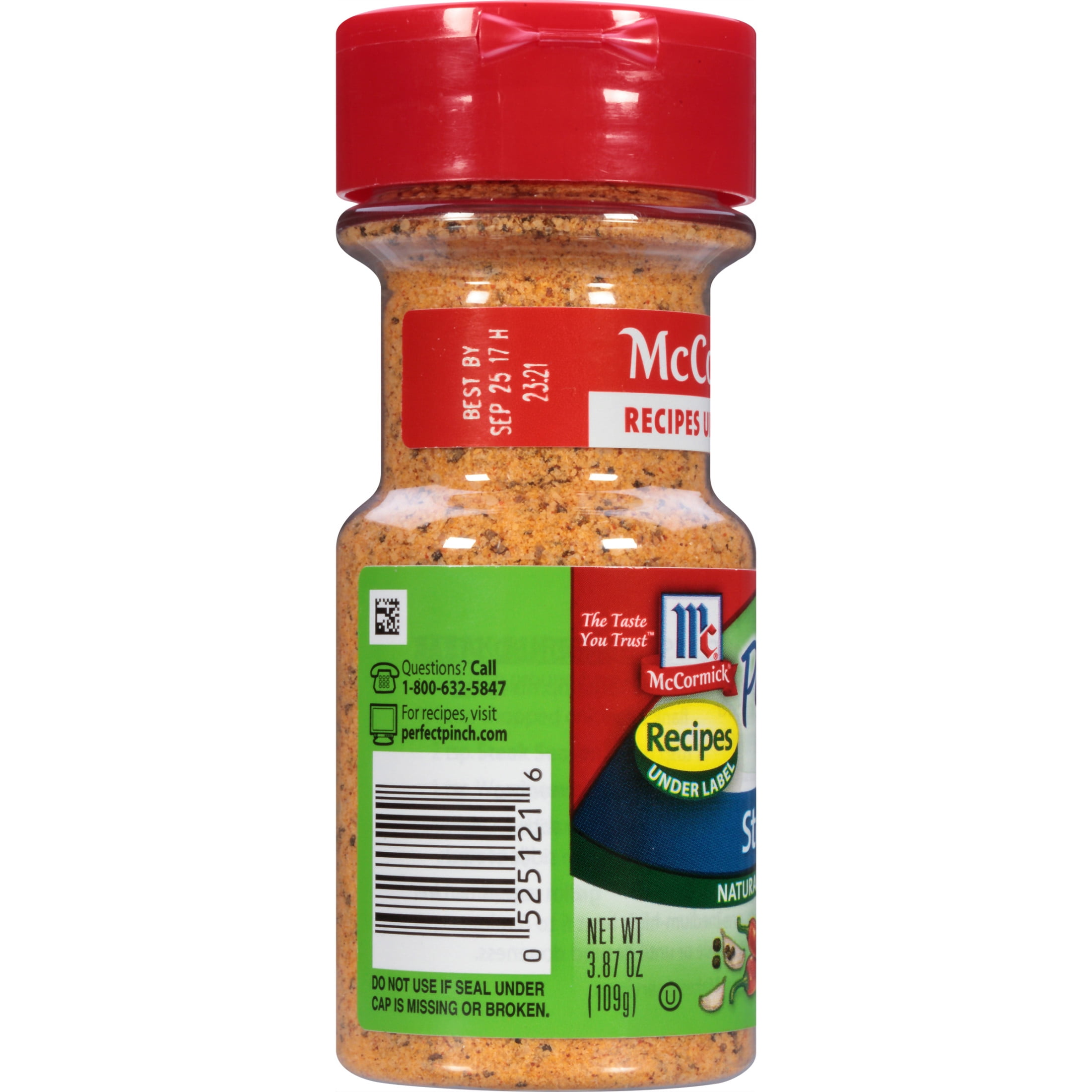 McCormick PERFECT PINCH Kosher Broiled Steak Seasoning, 3.87 oz