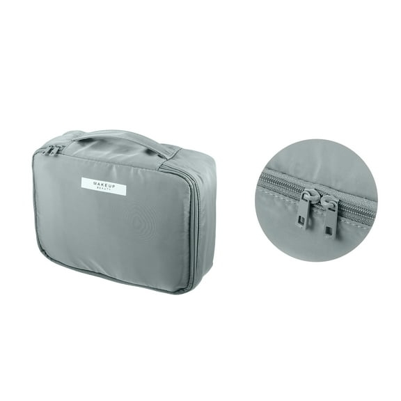 Vocoste Makeup Bag Cosmetic Travel Bag Case Large Makeup Bag Make Up Brush Organizer Bag for Women Gray 1 Pcs