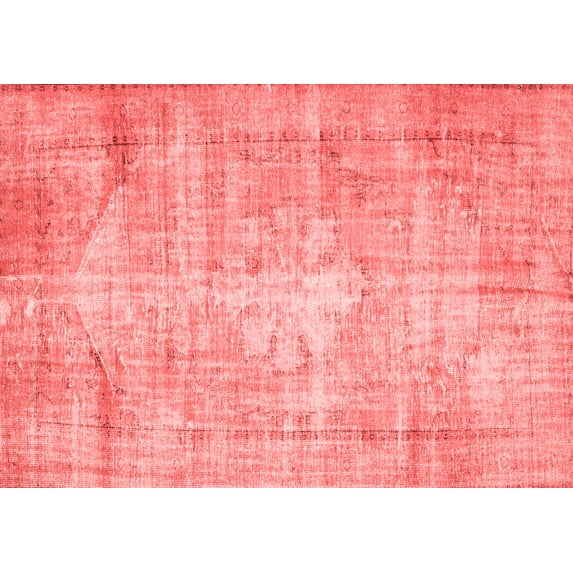 Ahgly Company Indoor Rectangle Abstract Red Contemporary Area Rugs, 2' x 5'