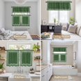 thumbnail image 6 of Green Retro Greek Key Kitchen Curtains Sets for Windows 24 Inch Length, Geometric Greece Ancient Rustic Rod Pocket Window Treatments Tier Curtains and Valances Set for Bedroom/Bathroom, 6 of 8