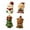 Style A, variant on Kuntesetty 4 Pieces Christmas Mini Figurines Set Xmas Desktop Ornament Collection Christmas Style B