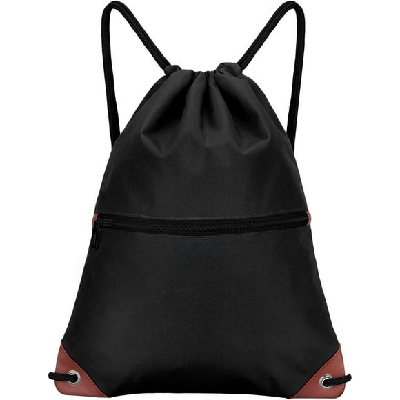 Bolsa con cordón para mujer y hombre, bolsa deportiva impermeable, mochila con cordón, bolsa deportiva para gimnasio, mochila grande resistente al agua, bolsillo exterior con cremallera