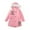 Pink, variant on Abomasnow Girl Winter Coats Heavyweight Hooded Puffer Jacket Kid Parka Fleece Snow Outwear for 4-12 Years