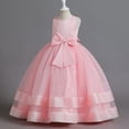thumbnail image 2 of Ropa para niños, vestido de niña con punto de onda, vestido de princesa con lazo grande, vestido de niña de flores para niñas, 2 of 6