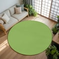 thumbnail image 3 of Fruit Green 6ft Round Rug, Farmhouse Solid Green Color Modern Art Non-Skid Rubber Backing Large Area Rugs - Living Room Bedroom Home Office, Indoor Floor Mat Carpets Washable Rug, 3 of 9