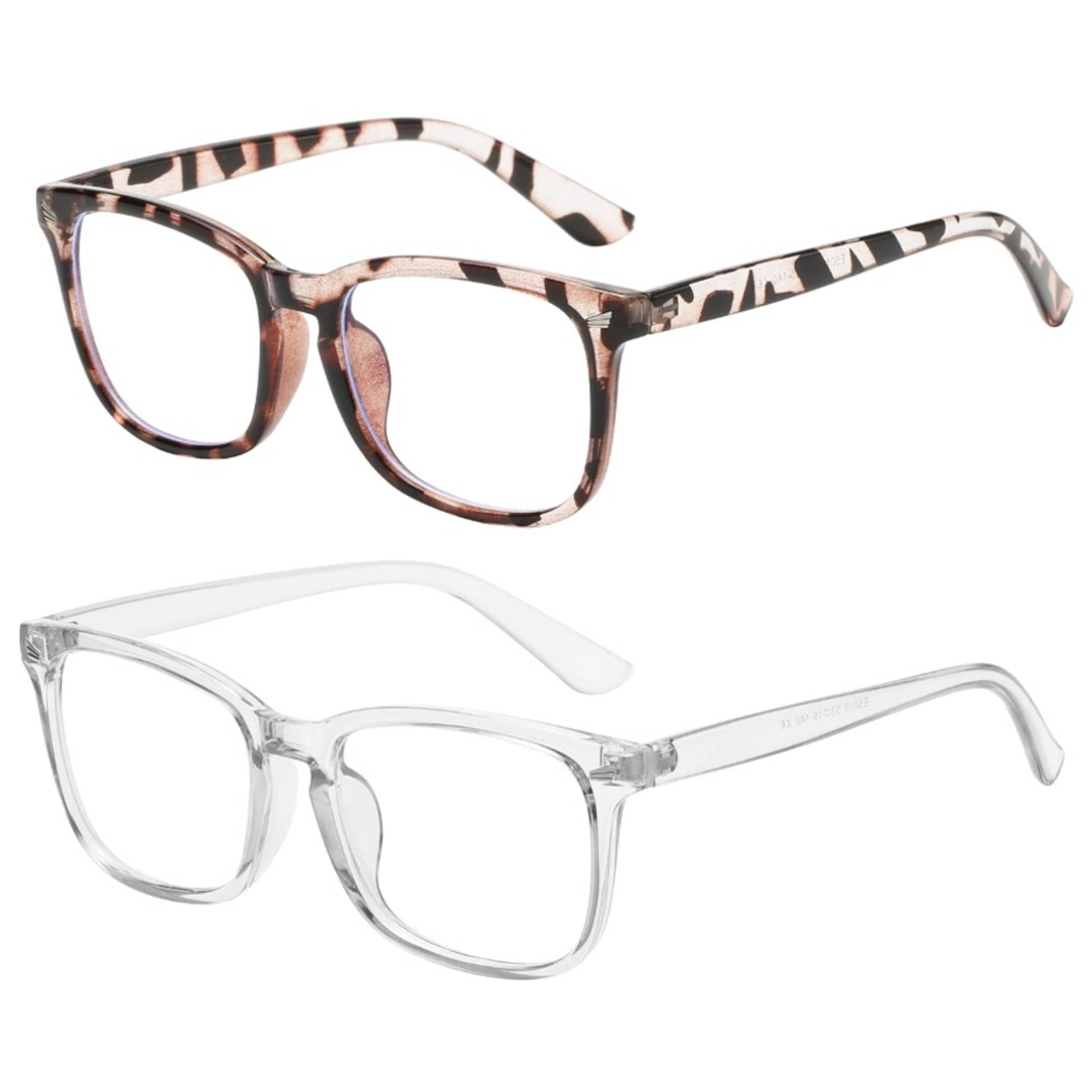 OWL Square Blue Light Blocking Glasses for Adults (2 Pack)
