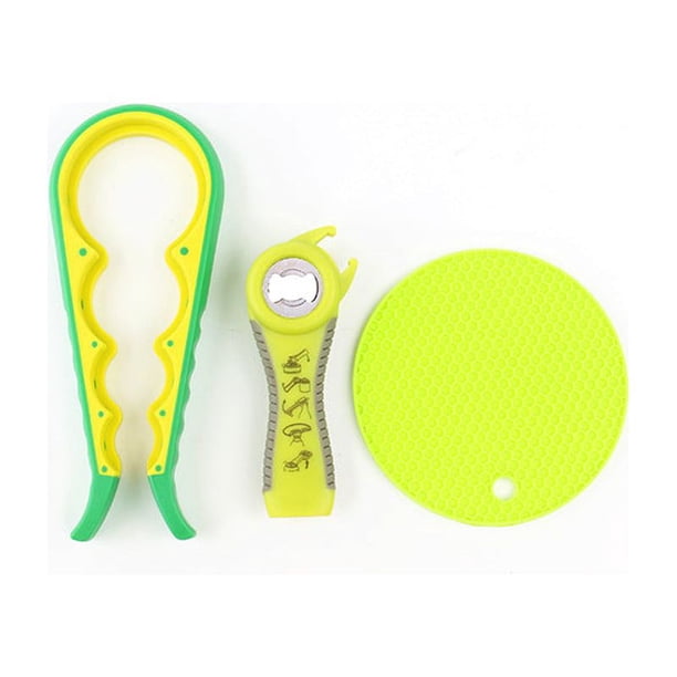Abridor de cerveza, abridor de tarros y botellas 9 en 1, abrelatas de fácil agarre, ergonómico e ideal para manos débiles y artritis, para cualquier tamaño de tarros y latas