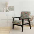 thumbnail image 2 of Designart "Soft Boho Fronds I" Pink Ferns / Leaves Upholstered Accent Chair - Cottage Arm Chair For Bedroom, 2 of 5