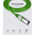 thumbnail image 2 of GearIT XLR to XLR Microphone Cable (100 Feet, 1 Pack) XLR Male to Female Mic Cable 3-Pin Balanced Shielded XLR Cable for Mic Mixer, Recording Studio, Podcast - Green, 100Ft, 1 Pack, 2 of 7