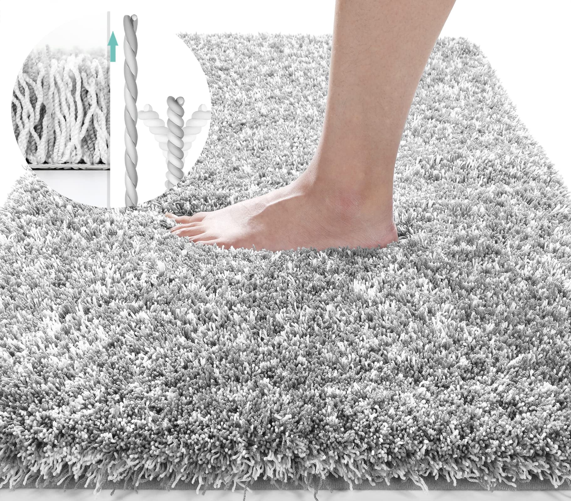 Yimobra - Alfombras De Baño Esponjosas En Forma De U, Súper