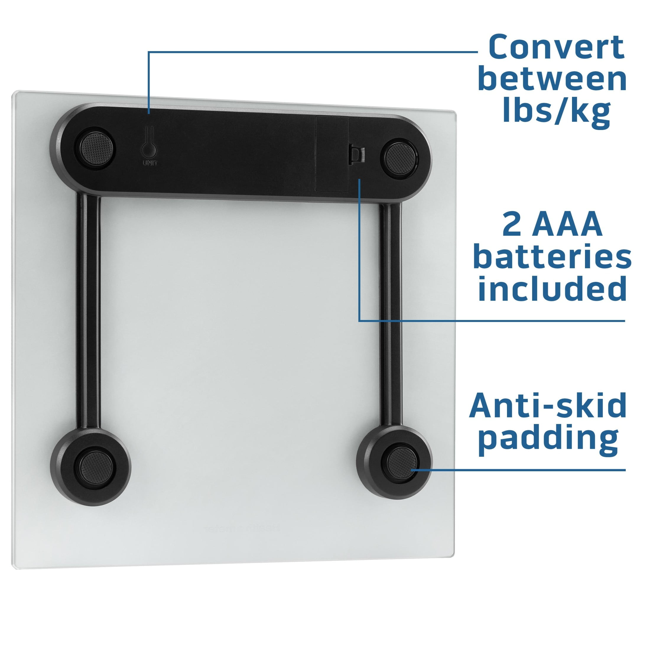 Health o meter Compact Glass Scale, 450 lb Capacity, Accurate Weight, LCD Display