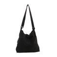 thumbnail image 2 of Runquan Shoulder Bag Vintage Carrying Bag Adjustable Strap Drawstring Tote Bag Black, 2 of 8