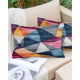 thumbnail image 6 of Colorful Shabby Rhombus Throw Pillow Cover 24 x 36 Inch Decorative Pillow Cover Vintage Abstract Art Lumbar Pillowcase Seasonal Rectangle Cushion Case for Couch Sofa Bed Living Room, 6 of 7