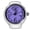 Purple, variant on Fashionable Unisex Quartz Analog Round Finger Ring Watch, Black Dial with Silver Stainless Steel Band, Unique Casual Couple Jewelry Gift Piece