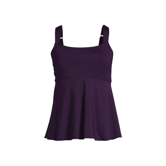 Lands' End Women's Adjustable Scoop Neck Flutter Tankini Top