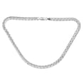 thumbnail image 3 of Mens 6.5 Thick Heavy Solid Franco Square Chain Link Necklace for Men Greek Key Design for Men .925 Sterling Silver 20 Inch Made In Italy, 3 of 5
