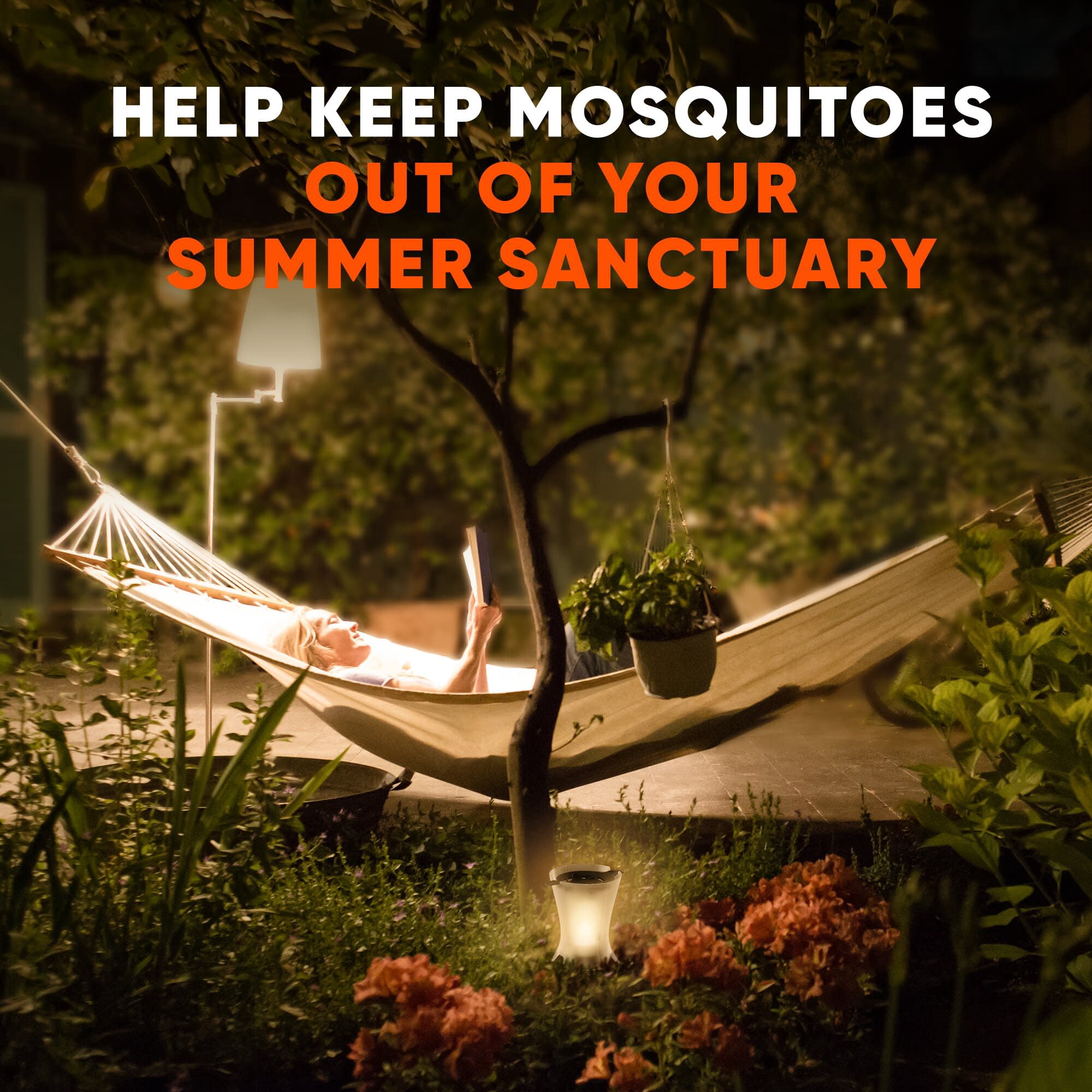 OFF! Mosquito Repellent Lamp & Caddy, Backyard Bug Deterrent Impa Counting 100 Square Feet