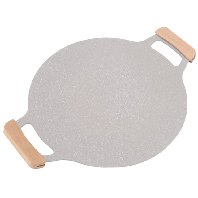 Nonstick Grill Pan,Korean Style BBQ Grill Pan Round BBQ Grill Plate With Handle For Indoor Outdoor Barbecued Steak Hamburger Chicken Bacon